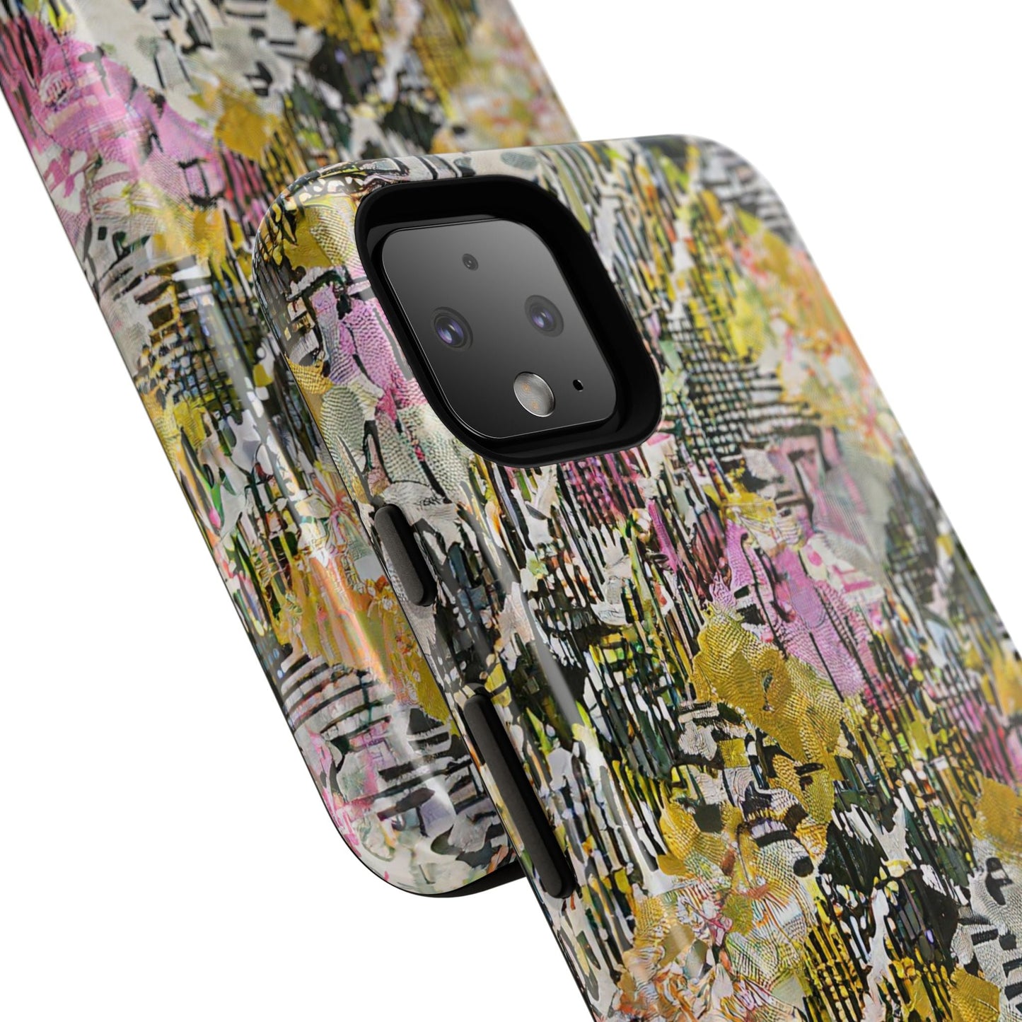 Purple Plaid Floral Artistic Tough Phone Case