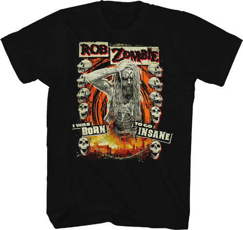 Rob Zombie Born To Go Insane T-shirt Large Black - Rob Zombie Born To Go Insane T-shirt Large Black - Apparel