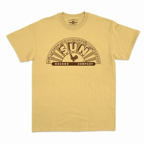 Sun Records Brown Logo T-shirt Yellow Medium - Sun Records Brown Logo T-shirt Yellow Medium - Apparel