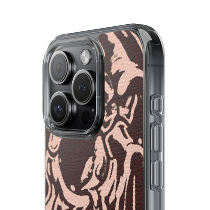 Gothic Abstract Skull Clear Phone Case