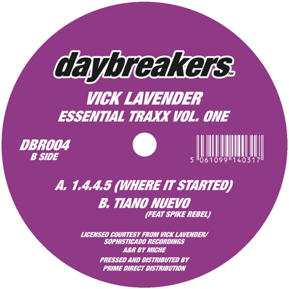 Vick Lavender - Essential Traxx Vol. 1 [12" Vinyl]