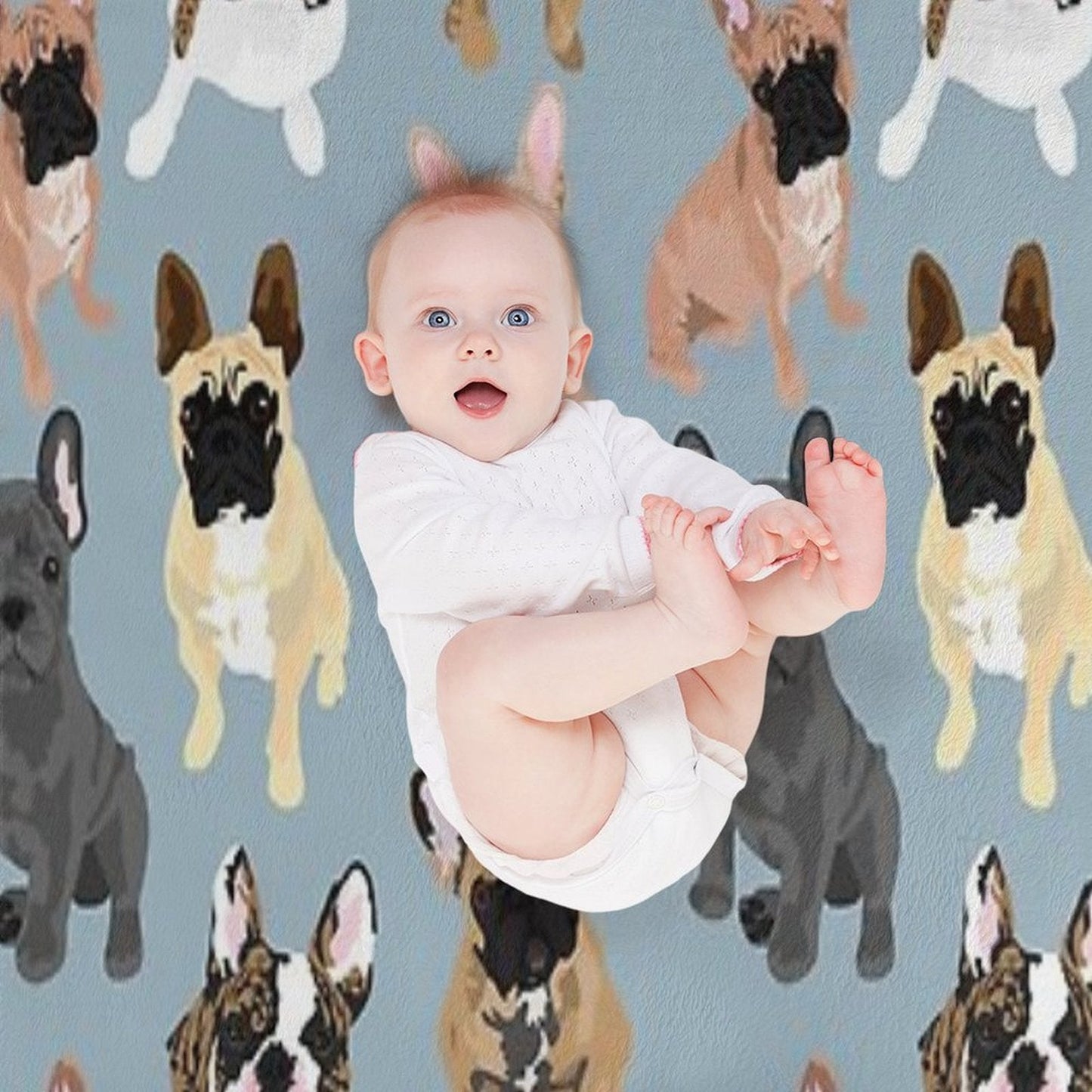 Frenchie Throw Blanket