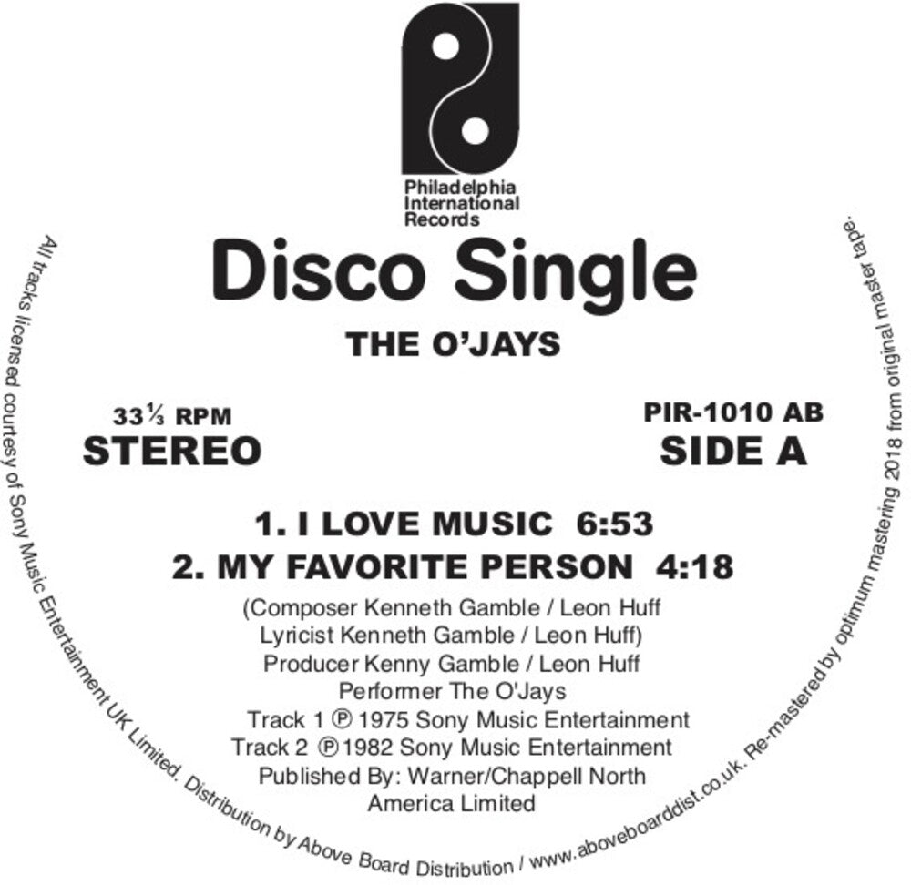 O'Jays - I Love Music [12" Vinyl]