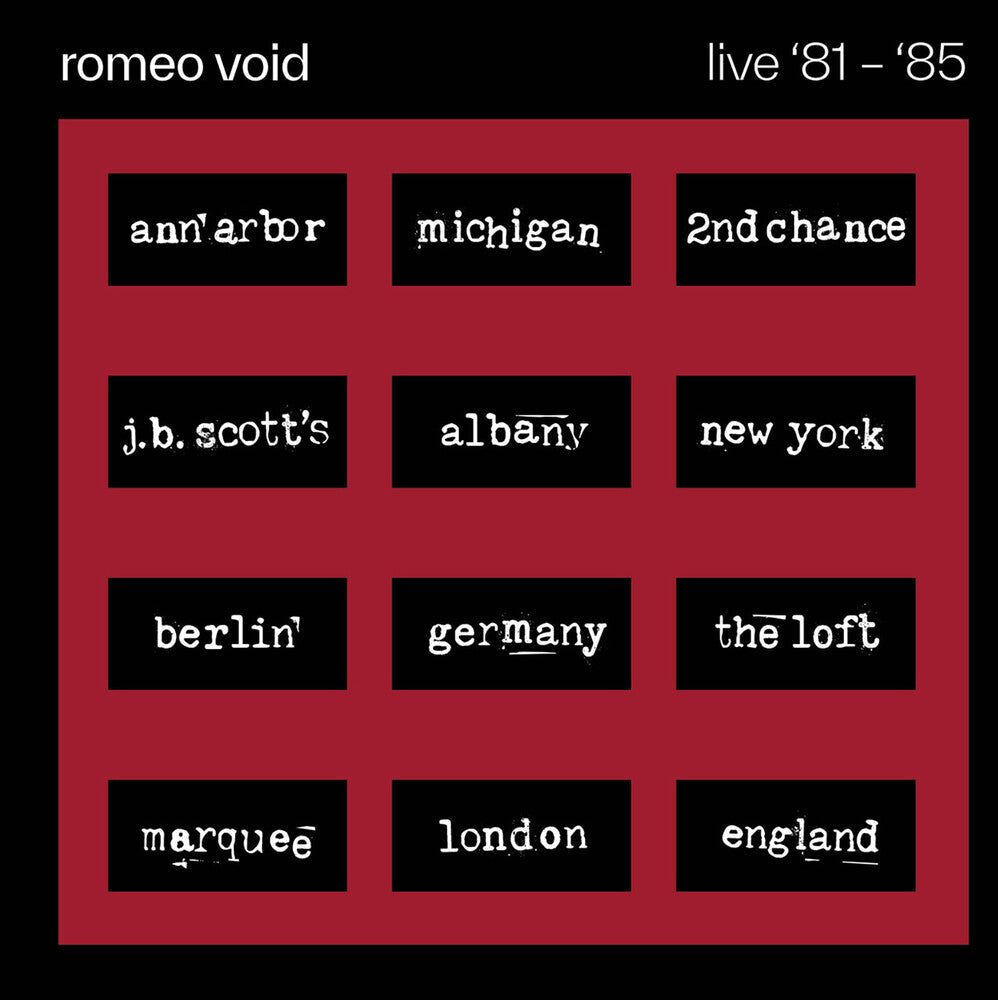 Romeo Void - Live '81-'85 [CD]