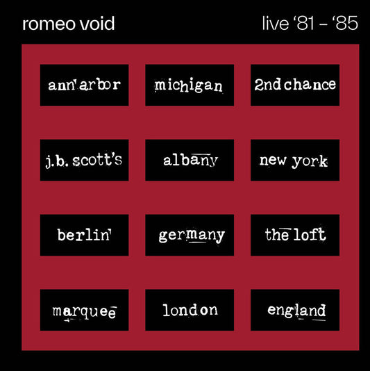 Romeo Void - Live '81-'85 [CD]