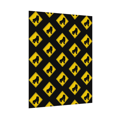 Warning Skater Rolled Poster