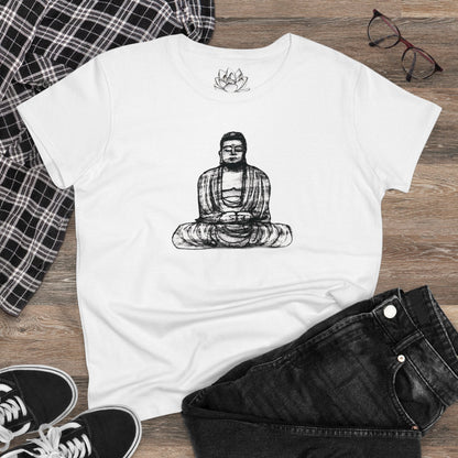Buddha Sketch Women's Cotton Tee