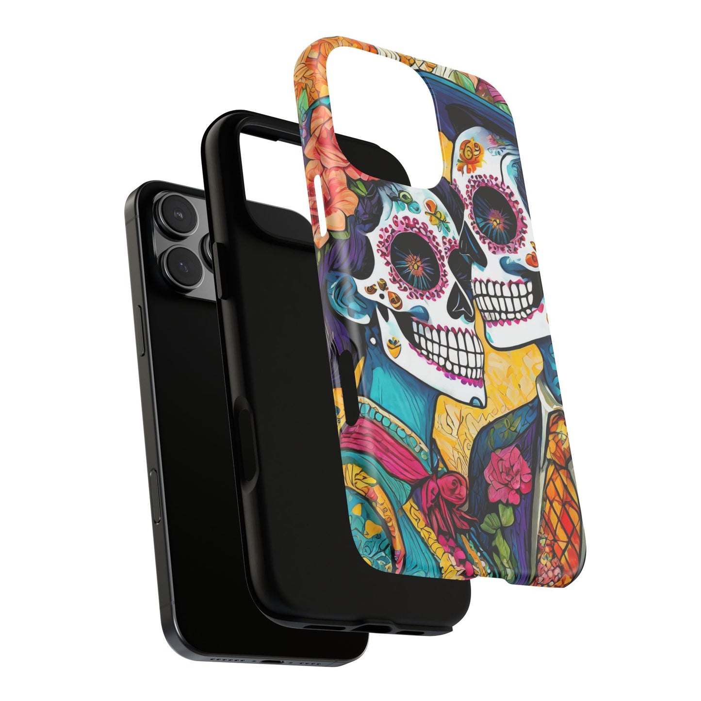 Loving Sugar Skull Couple Tough Phone Case