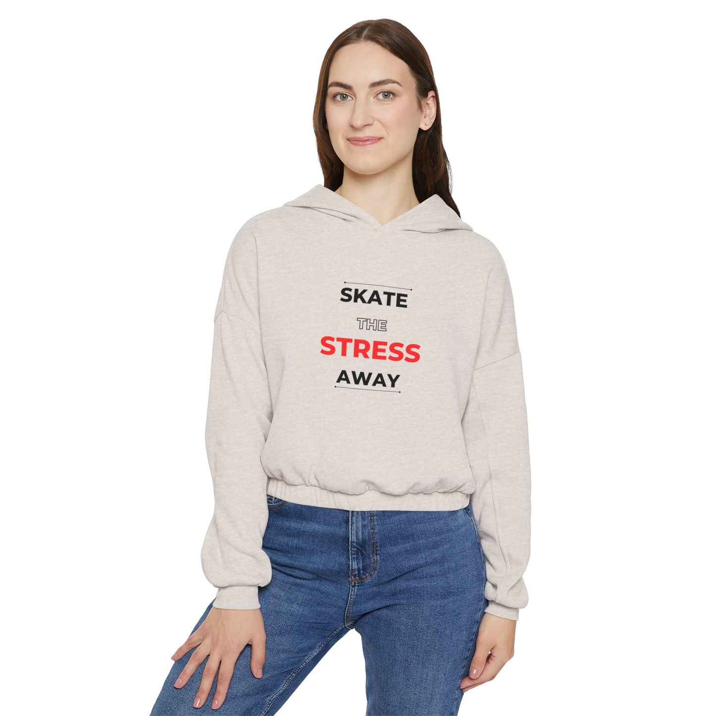Women’s Cropped Skate the Stress Away Hoodie
