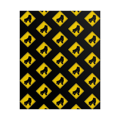 Warning Skater Rolled Poster