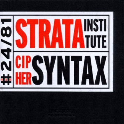 Strata Institute - Cipher Syntax Music CD