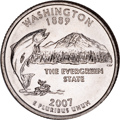 2007-D Washington Statehood Quarter MS60