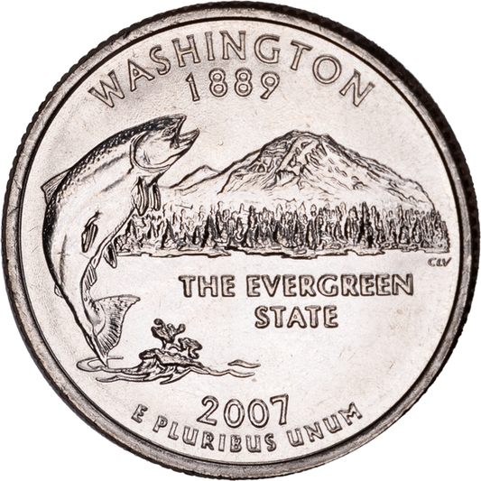 2007-D Washington Statehood Quarter MS60