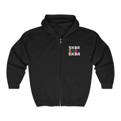 Retro Skater Unisex Zip Hooded Sweatshirt