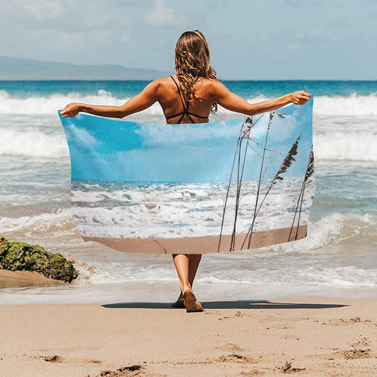 Ocean and Blue Skies Beach Towel - 30"x 60" (Made in USA)