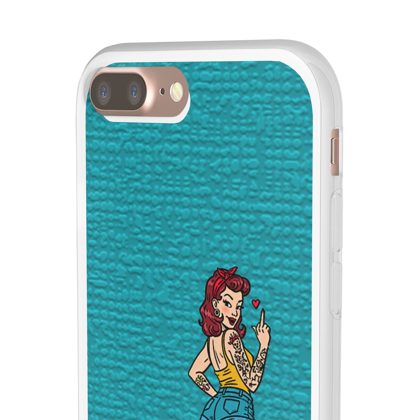 Sassy Pin-Up Stupid Boys Teal Flexi Phone Case