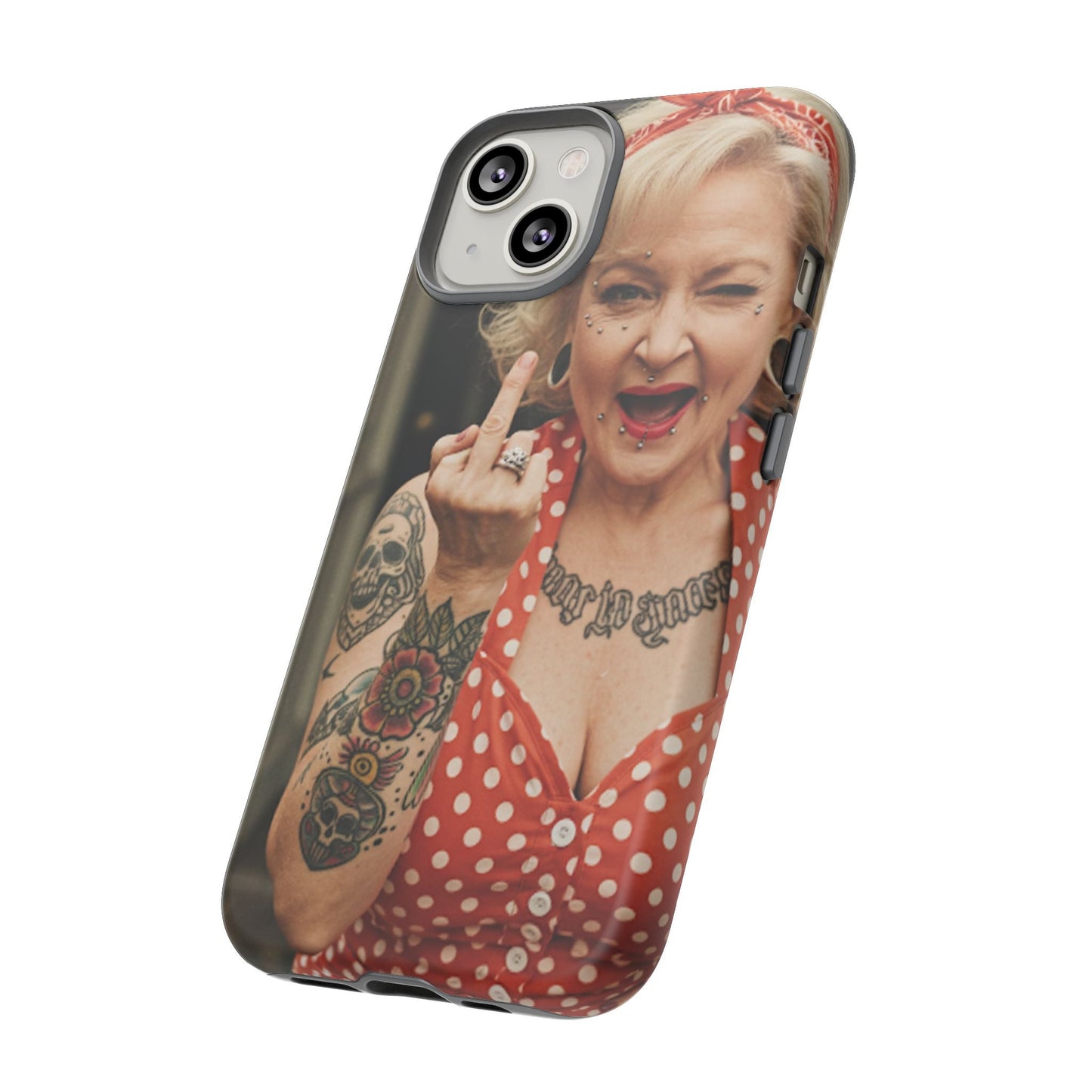 Rebellious Tattooed Betty White Tough Phone Case