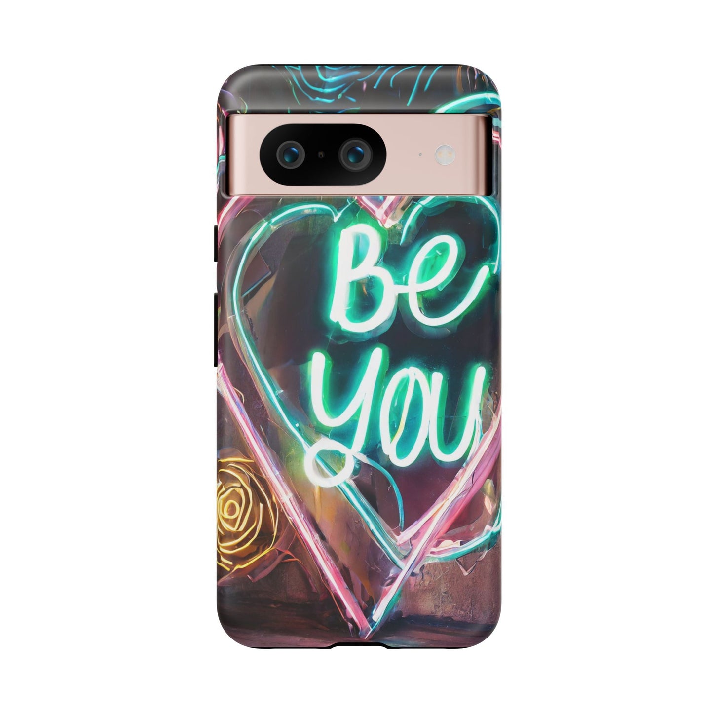 Be You Colorful Neon Heart Tough Phone Case