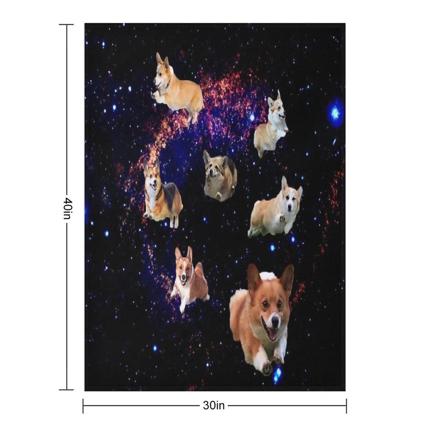 Space Corgis Throw Blanket