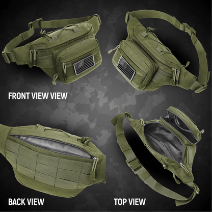XGear Tactical Hunting Fanny Pack with USA Flag Patch