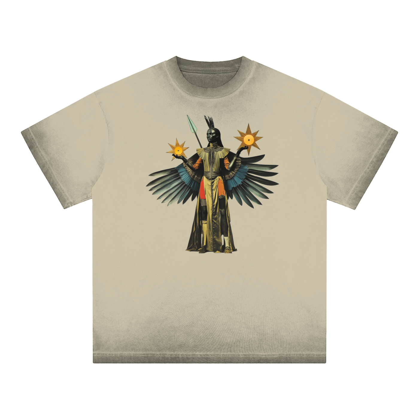 Amaru Khan Stars Reverse Dyed T-shirt