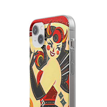 Red & Black Female Devil Flexi Phone Case