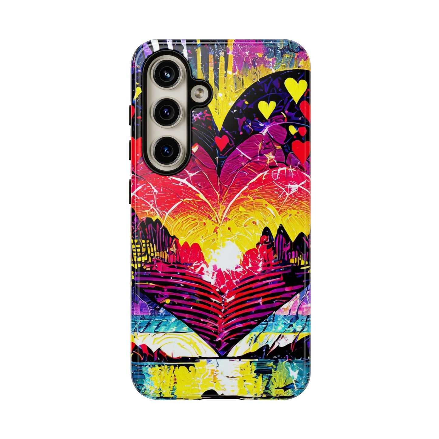 Vibrant Heart Sunset Tough Phone Case