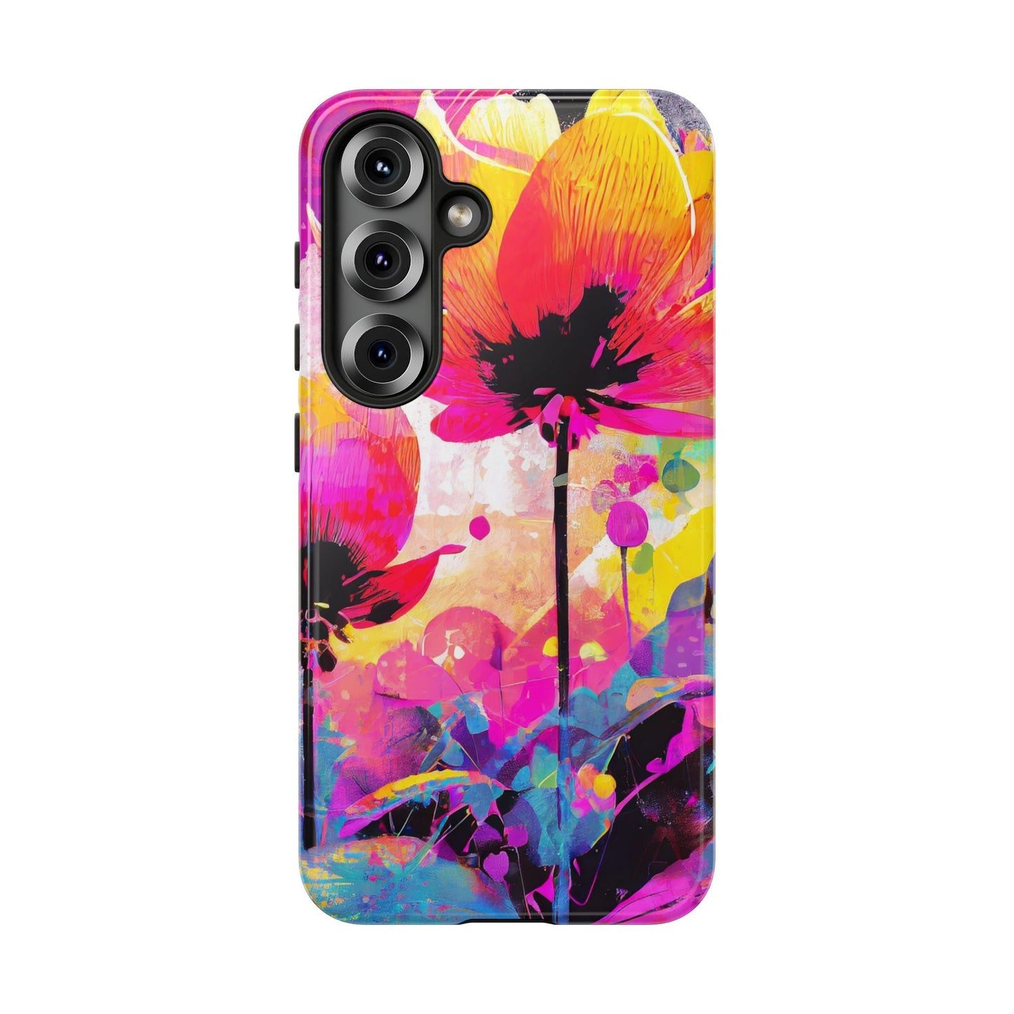 Neon Floral Tough Phone Case