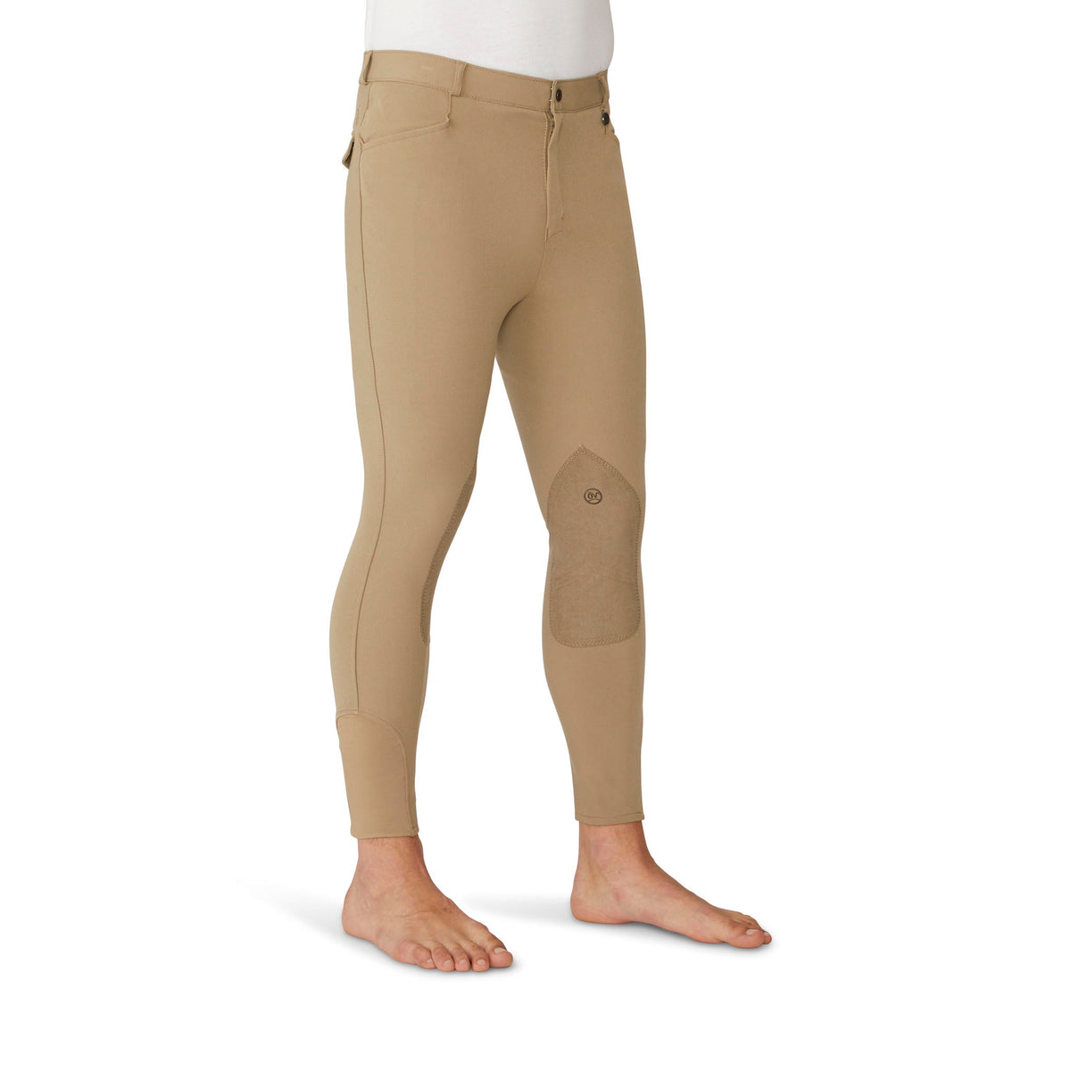 Men's EuroWeave DX Suede Knee Patch Breech - Light Tan