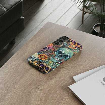 Artistic Skull Collage Tough Phone Case