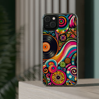 Colorful Vinyl Record Clear Phone Case