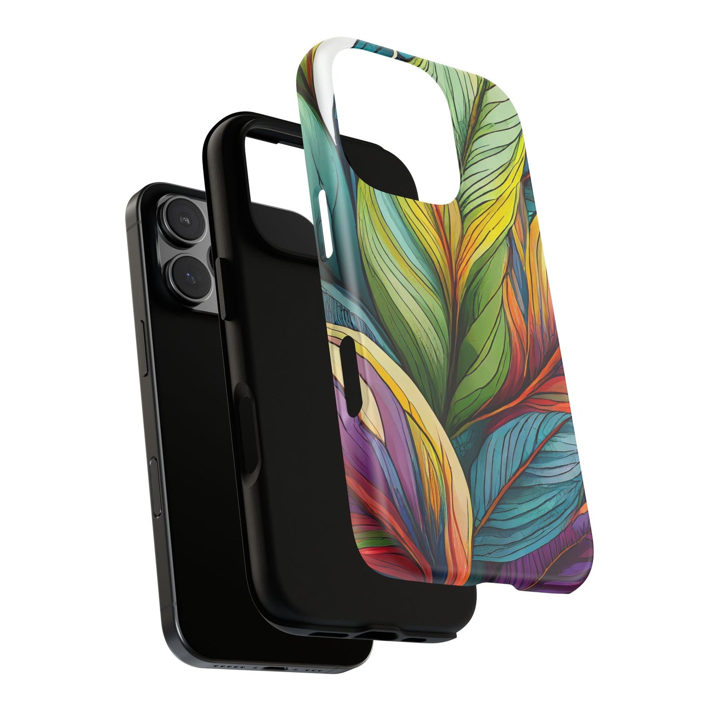 Vibrant Tropical Leaf Tough Phone Case