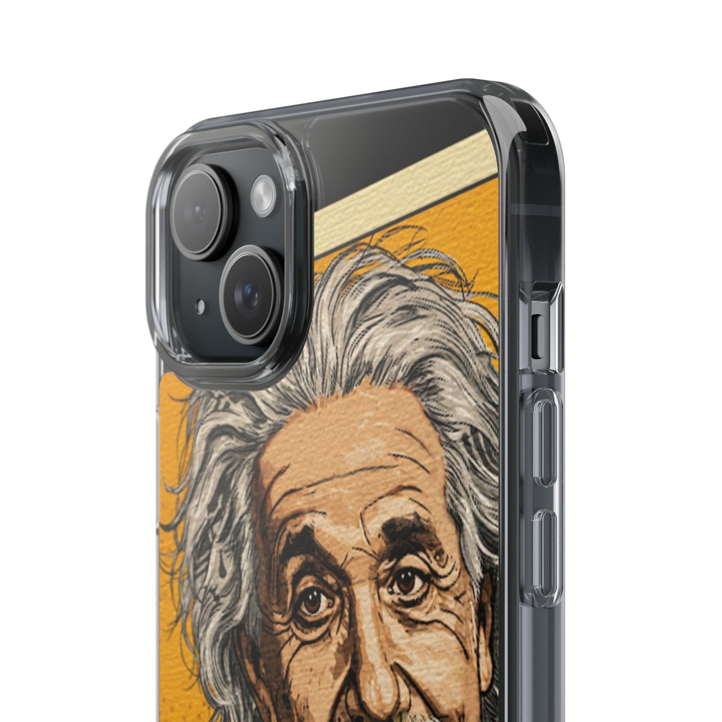 Edgy Einstein Clear Phone Cases