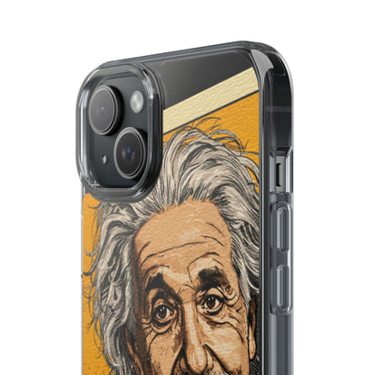 Edgy Einstein Clear Phone Cases
