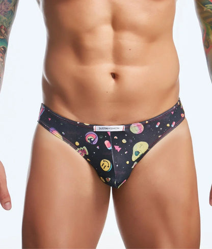 Mens Printed Bikini Briefs by J+S