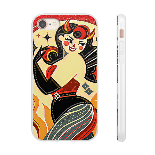 Red & Black Female Devil Flexi Phone Case