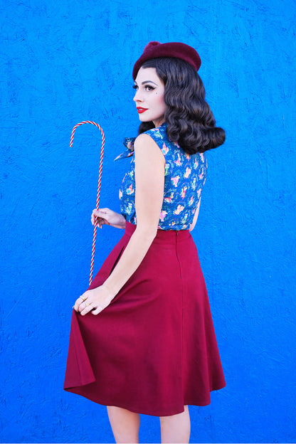 Charlotte Skirt in Burgundy - Plus Sizes only