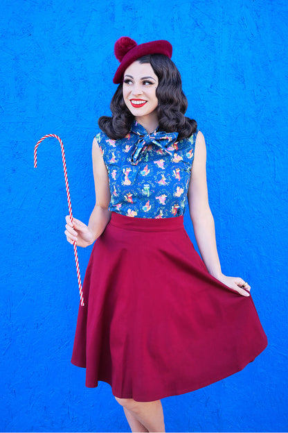 Charlotte Skirt in Burgundy - Plus Sizes only