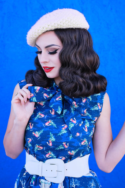 Festive Fox Bow Top - 1X only