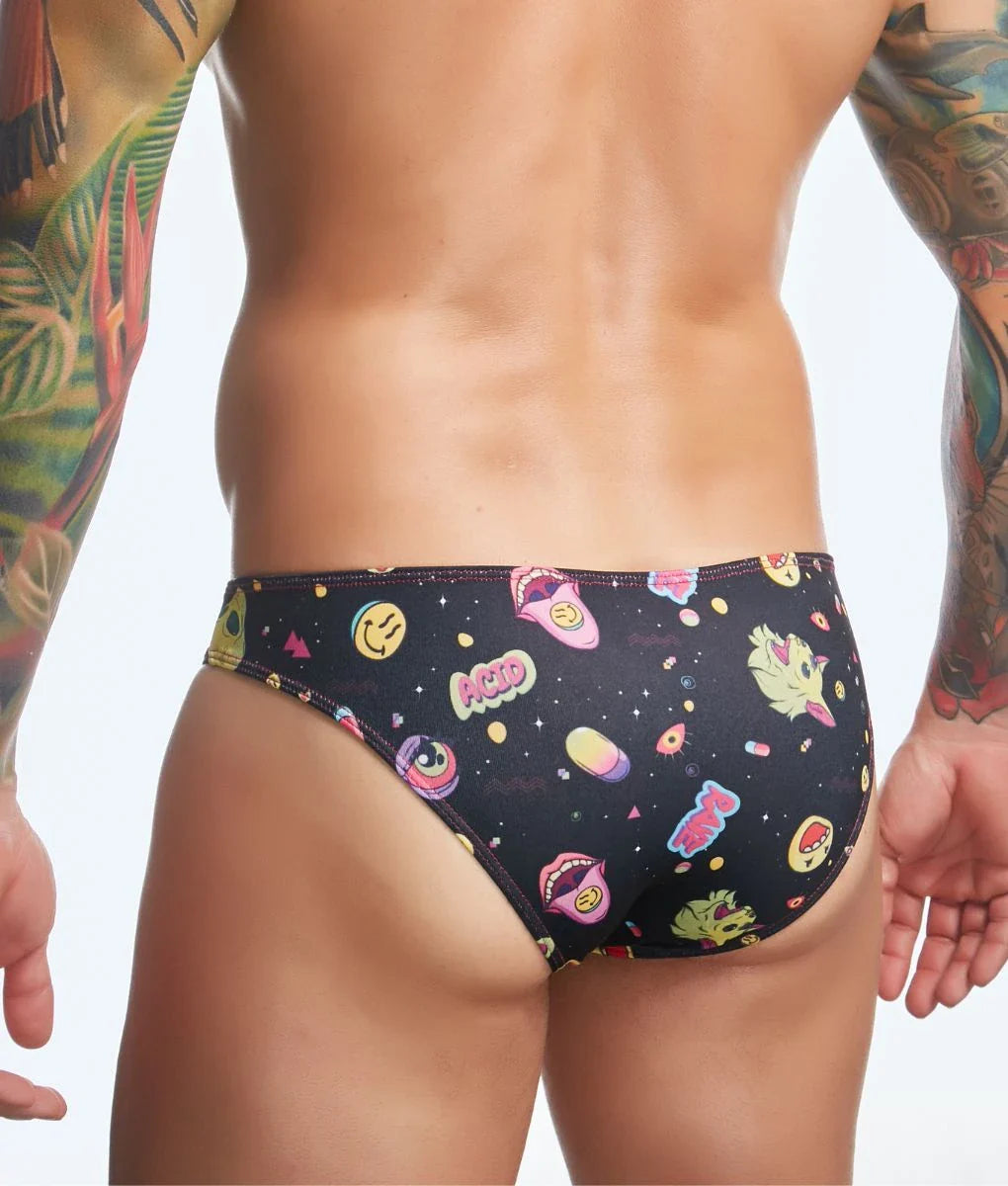 Mens Printed Bikini Briefs by J+S
