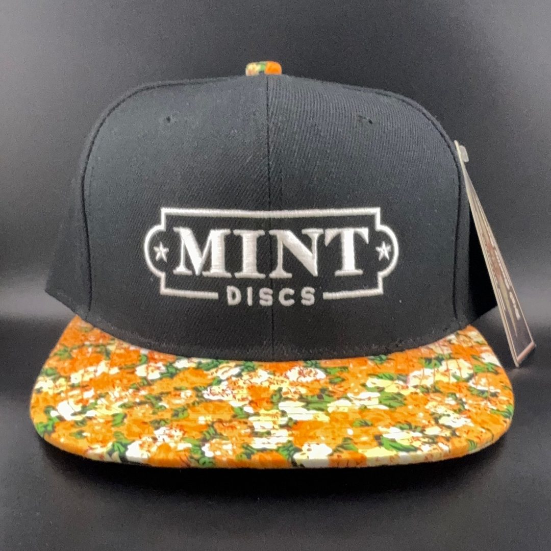 Flat Bill Snapback Hat - Fancy Print - Mint Discs