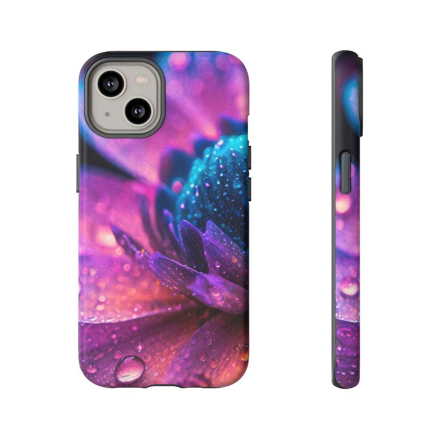 Vibrant Blue And Purple Flower Tough Phone Case