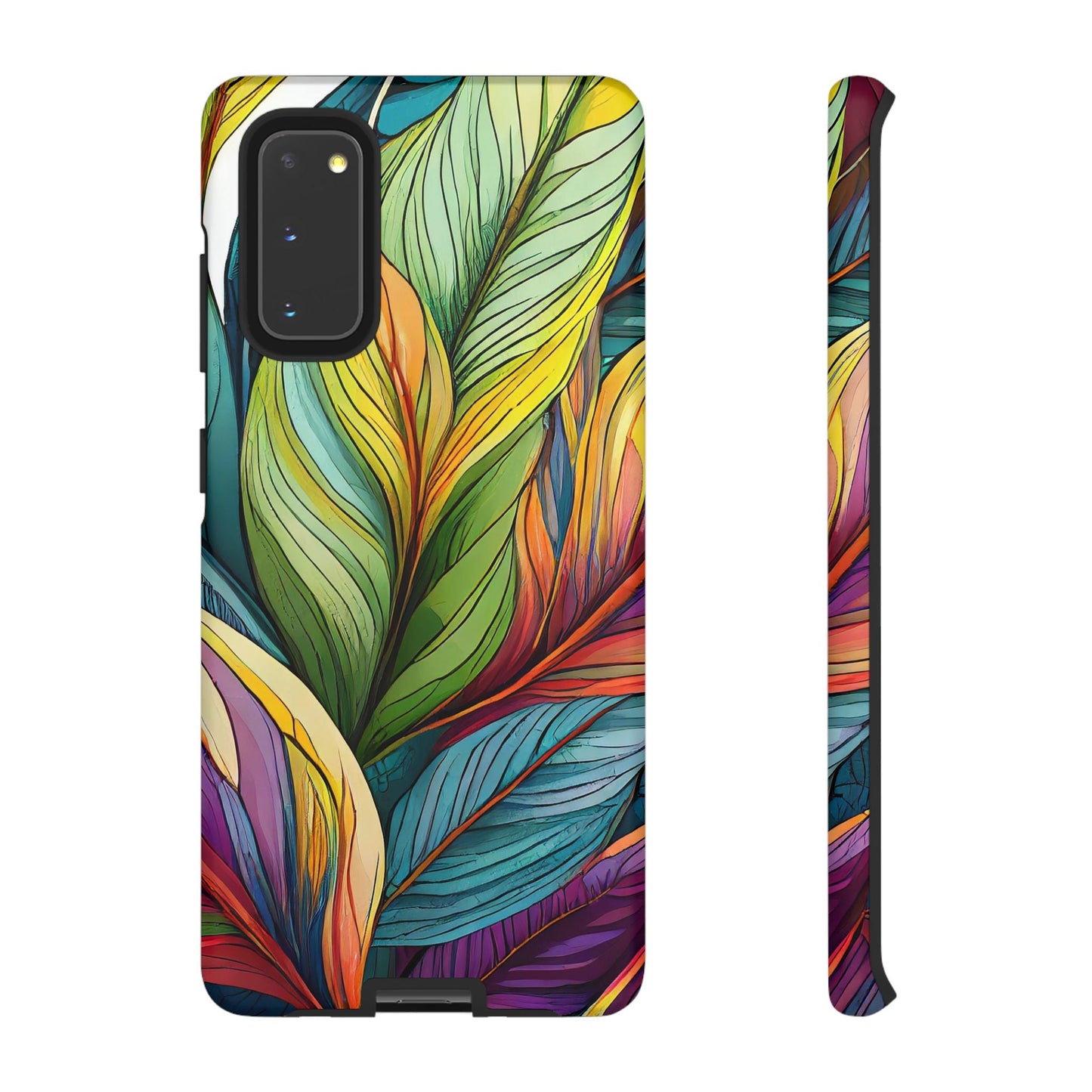Vibrant Tropical Leaf Tough Phone Case