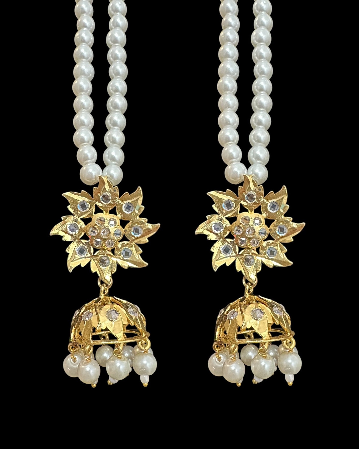 c562 sifat jadavi lacha in green  beads (READY TO SHIP  )