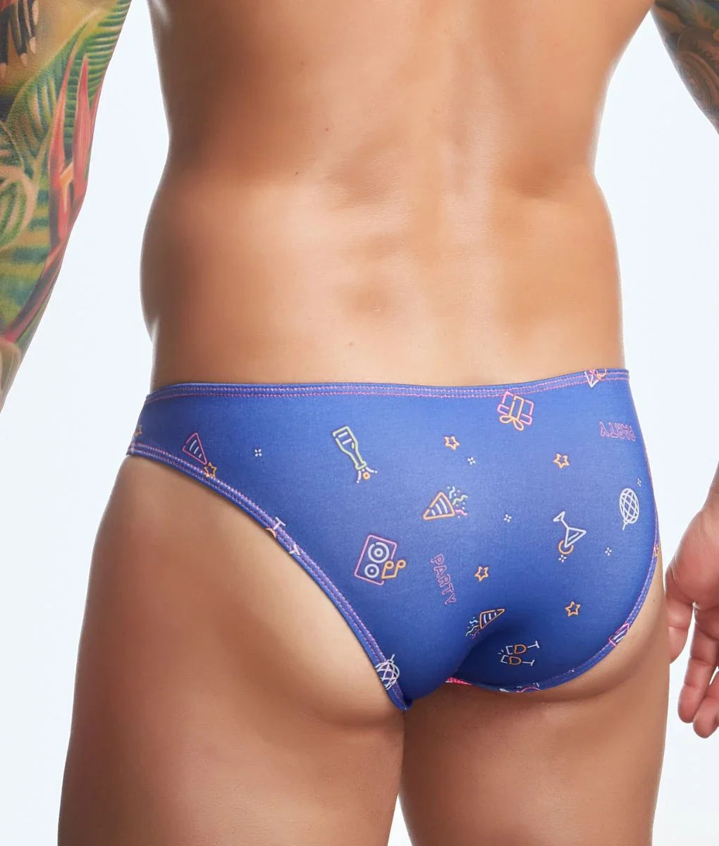 Mens Printed Bikini Briefs by J+S