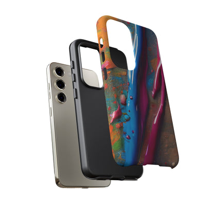 Colorful Artistic Paint Splatter Tough Phone Case