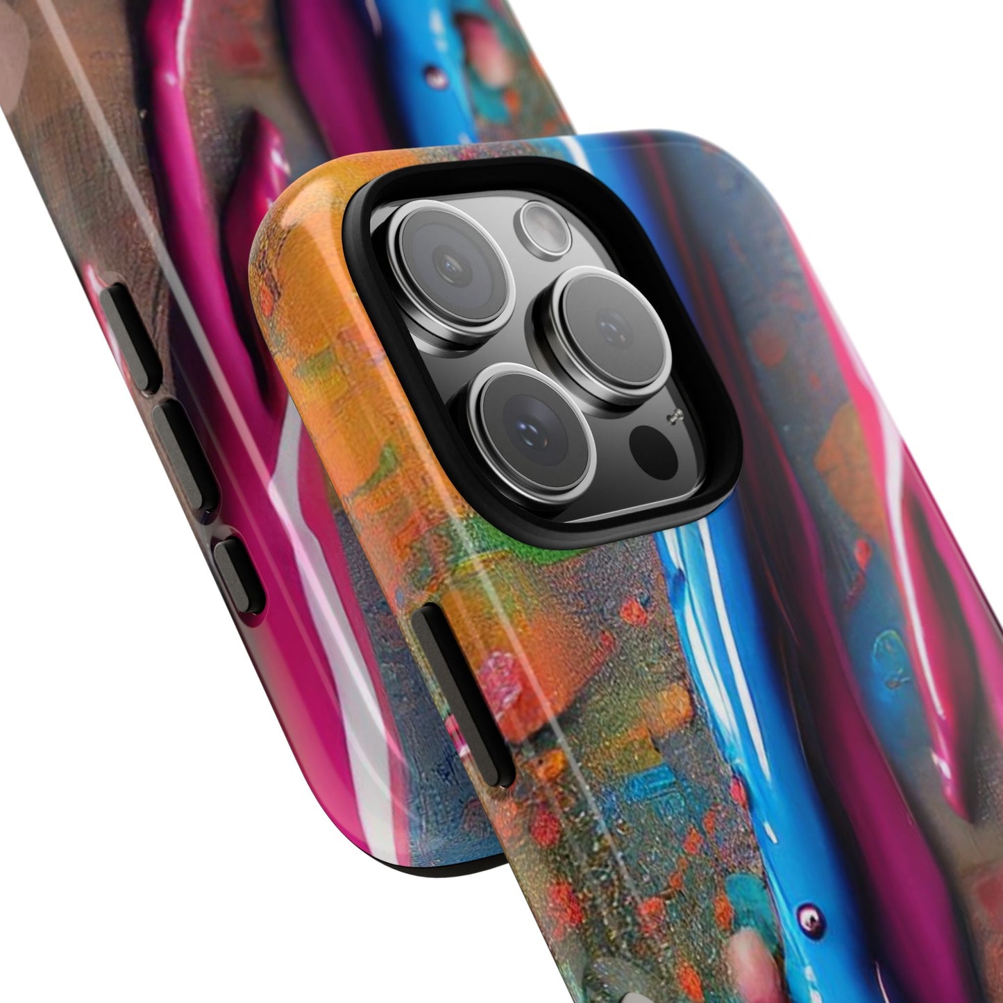 Colorful Artistic Paint Splatter Tough Phone Case