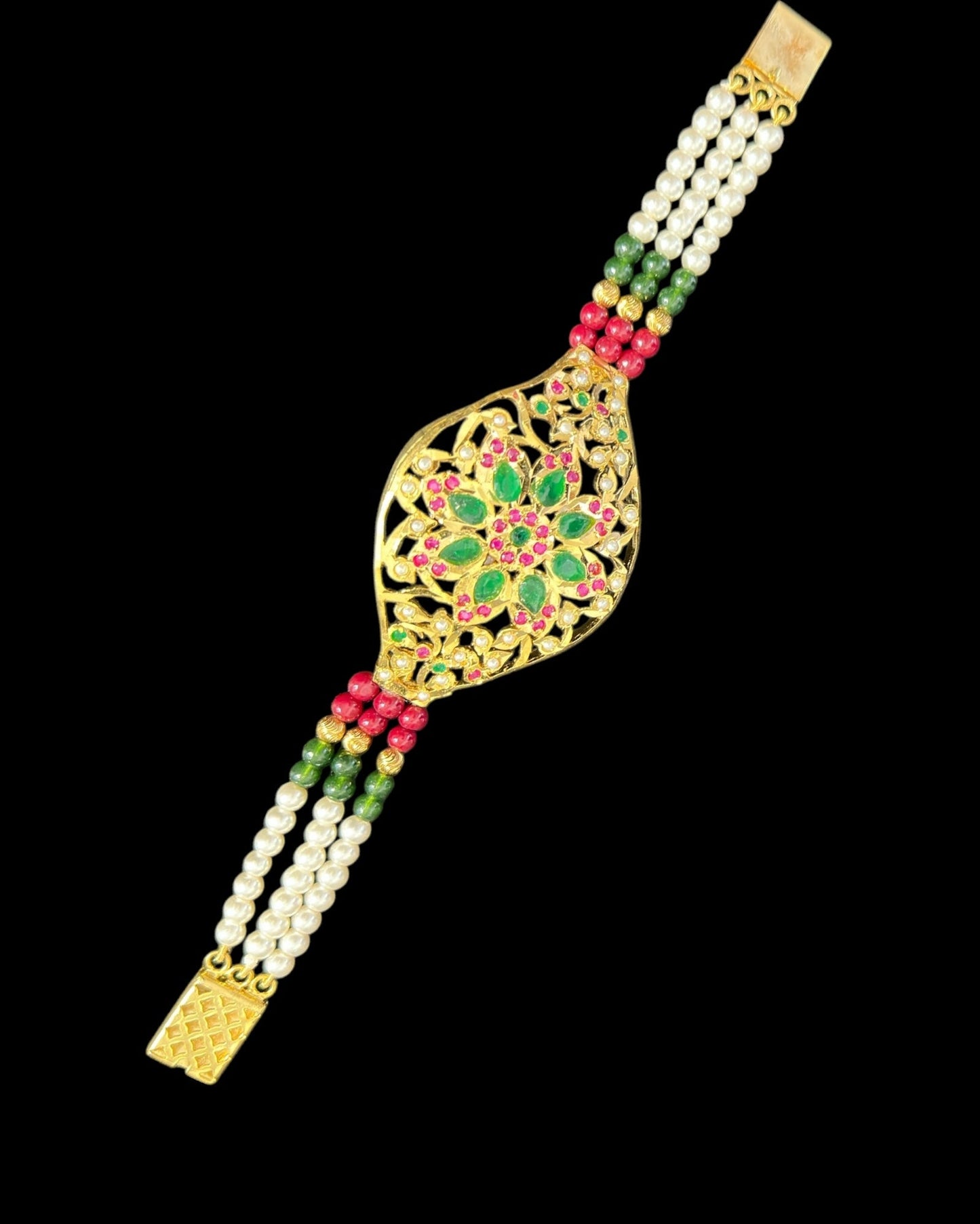 Jadau bracelet - ruby emerald   ( READY TO SHIP )