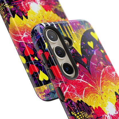 Vibrant Heart Sunset Tough Phone Case