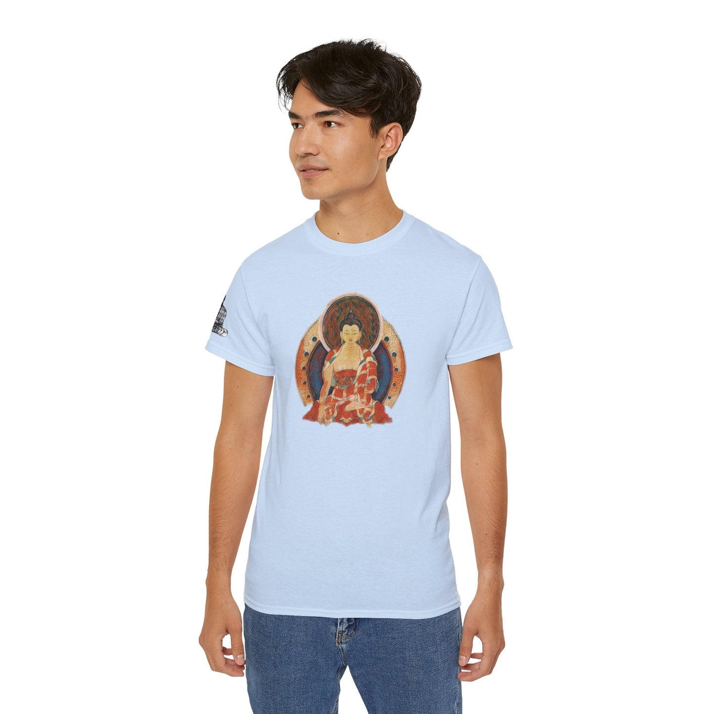 Fine Art Buddha Oil Paint Print Unisex Ultra Cotton Tee